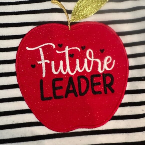 COUNTING DAISIES GIRLS RED AND BLACK 3T FUTURE LEADER SCHOOL DRESS - Picture 3 of 8